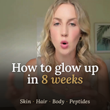 How to Glow Up in 8 Weeks: Collagen, Glycation, Labs, and Beauty Peptides (GHK-Cu, Retatrutide, MOTS-c, AOD 9604) for Skin, Hair, and Body | Her Stack Series