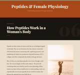 Ebb and Flow: Digital Cycle Syncing + Peptide Guide