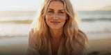 The Exhale masterclass, Brittany Ford on the beach at golden hour