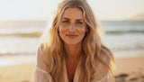 Brittany Ford at golden hour by the ocean